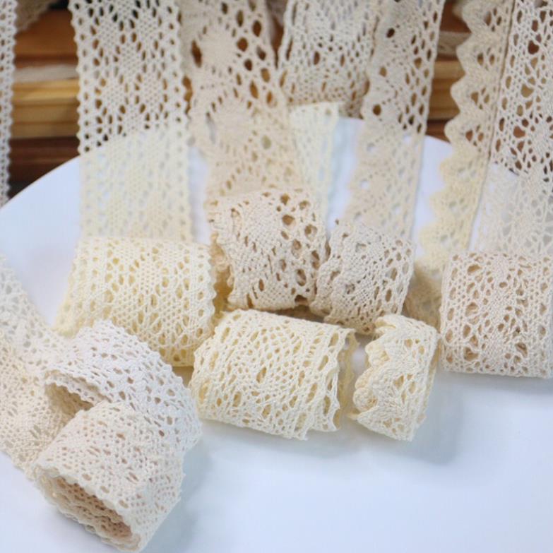 5m ruy băng ren làm nơ handmade, may váy viền váy