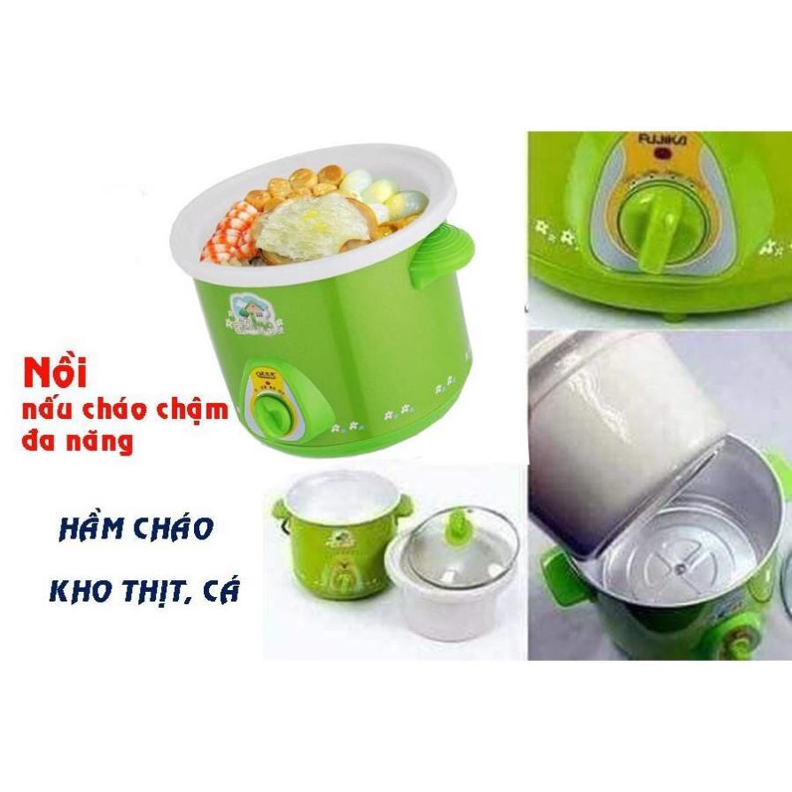 Nồi Kho Cá Nấu Cháo Chậm Baby Electric Cooker 1.5 - 2.5 , Nồi Kho Cá Baby Electric Cooker Đa Năng Màu Xanh Lá Huy Store