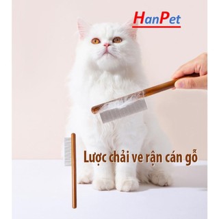 Lược chải ve rận - lược chải lông chó mèo - loại tay dài