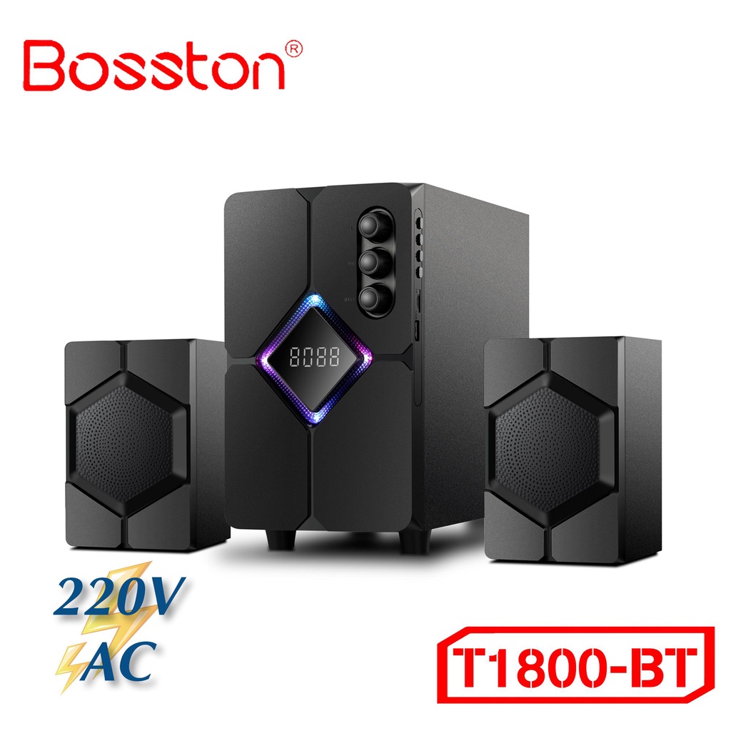 Loa Vi Tính 2.1 Bosston T1800 Led - Bluetooth