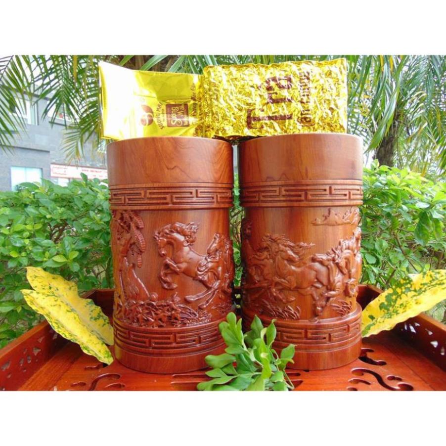Hộp đựng chè gỗ hương nguyên khối mã đáo thành côn làm quà tặng Loại Lớn hàng công ty xuất khẩu loại 1 Free Ship Hot