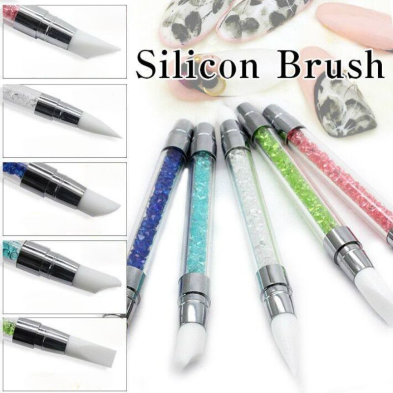 Cọ Silicon 2 đầu đa năng ( bộ 5 cây )