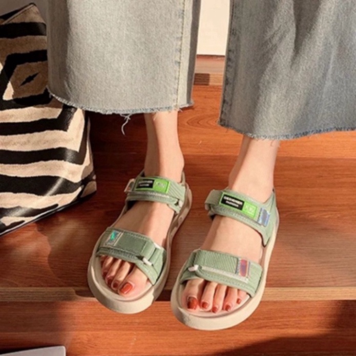 Giày sandal nữ 2 quai vải, giày xăng đan quai dán mã S1761 . . . ..