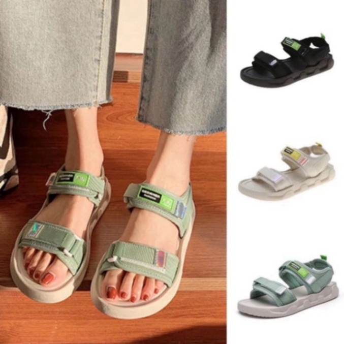 Giày sandal nữ 2 quai vải, giày xăng đan quai dán mã S1761 . . . ..