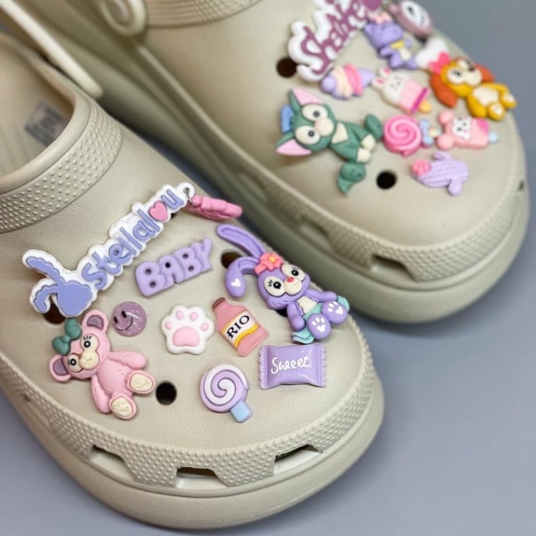 Depcrosss  Dép sục Cross Crush màu kaki- tặng 12 sticker đá