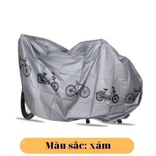 Bạt phủ xe máy xe đạp hàng cao cấp - Bạt xe máy màu xám chất lượng cao tiện lợi