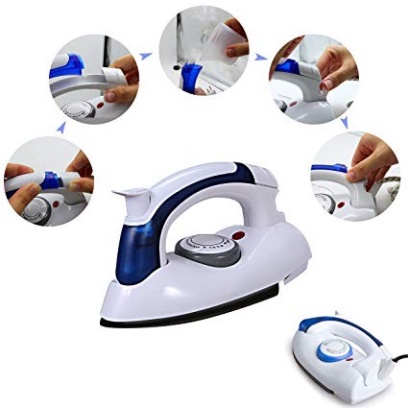 Bàn là hơi nước gấp gọn tiện lợi - Bàn Ủi Hơi Nước Du Lịch Mini Hetian Travel Iron Gấp Gọn Có Thể Mang Đi Du Lịch.