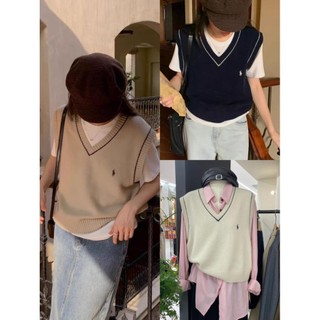 Áo Gile len thêu ngựa basic hàng Quảng Châu