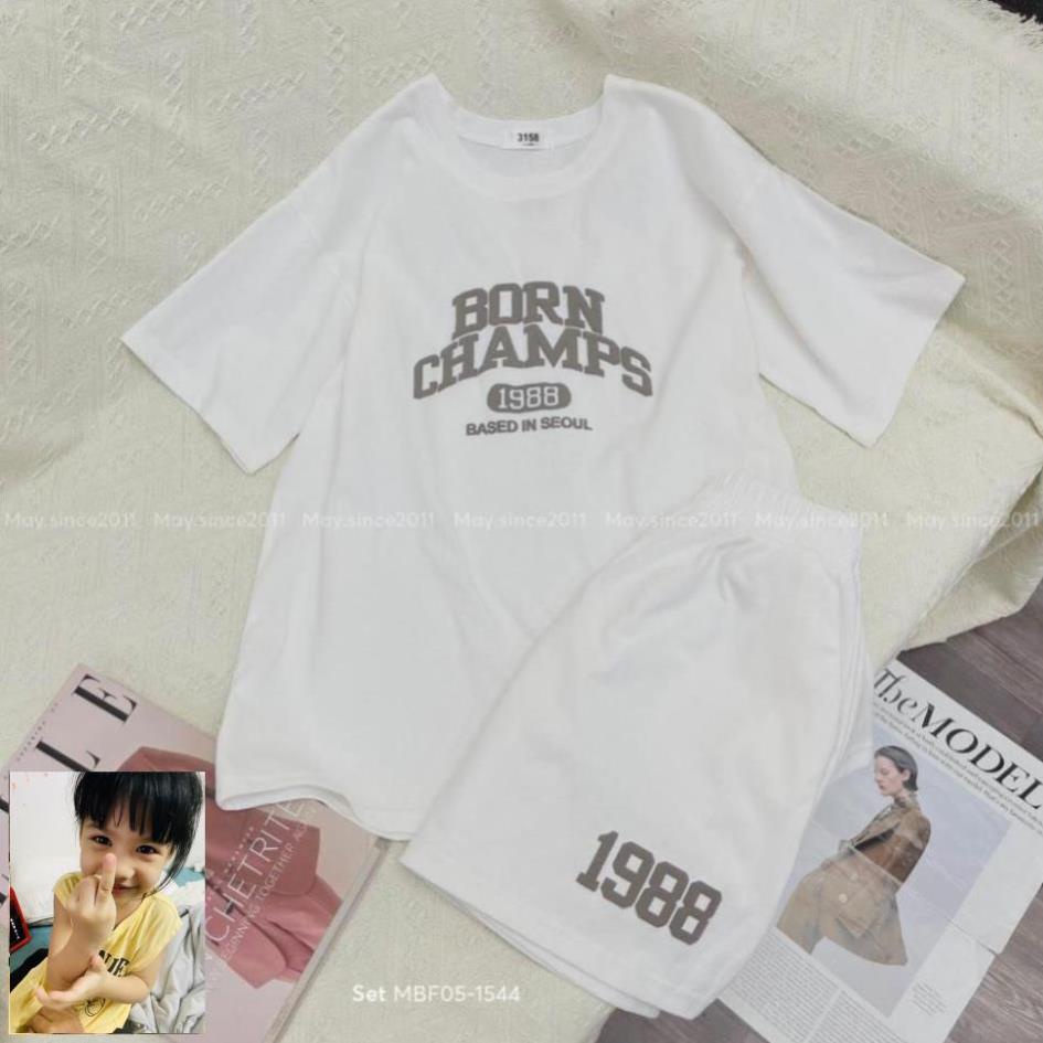 Set Bộ MAY.SINCE2011 Chất Cotton Thấm Hút Mồ Hôi In Chữ Nổi Cá Tính MBF05-1544