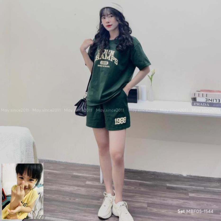 Set Bộ MAY.SINCE2011 Chất Cotton Thấm Hút Mồ Hôi In Chữ Nổi Cá Tính MBF05-1544