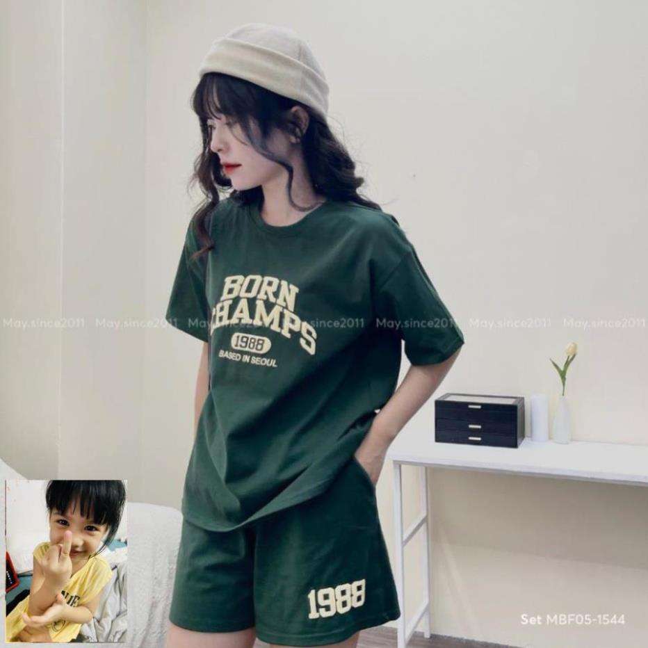 Set Bộ MAY.SINCE2011 Chất Cotton Thấm Hút Mồ Hôi In Chữ Nổi Cá Tính MBF05-1544