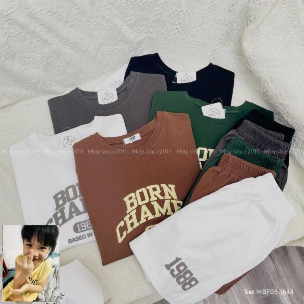 Set Bộ MAY.SINCE2011 Chất Cotton Thấm Hút Mồ Hôi In Chữ Nổi Cá Tính MBF05-1544