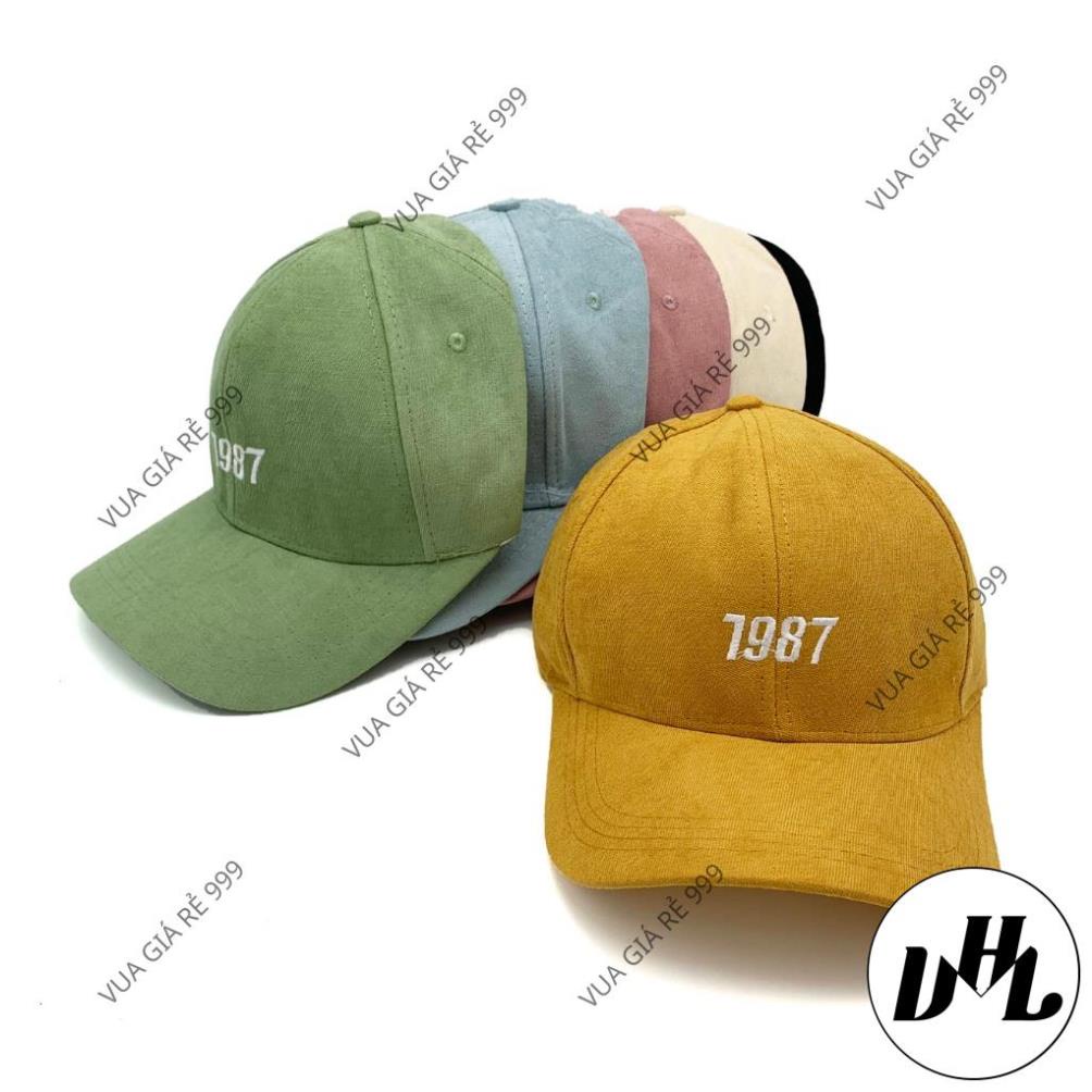 Mũ lưỡi trai nhung mịn thêu chữ Memorie , Nón kết phong cách Ulzzang form unisex nam nữ M03