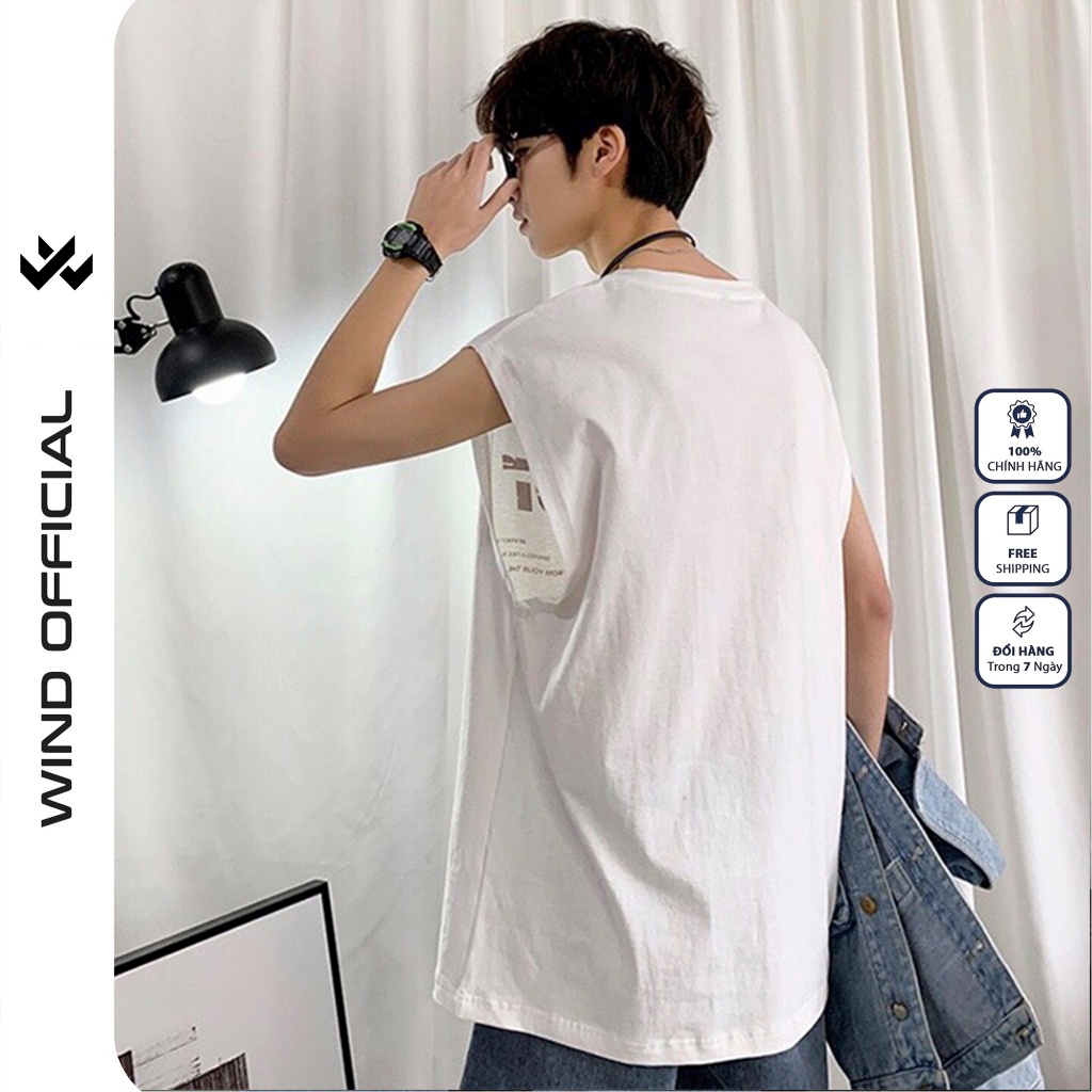 Áo thun ba lỗ WIND unisex form rộng sát nách 2BE thời trang nam nữ oversize ulzzang