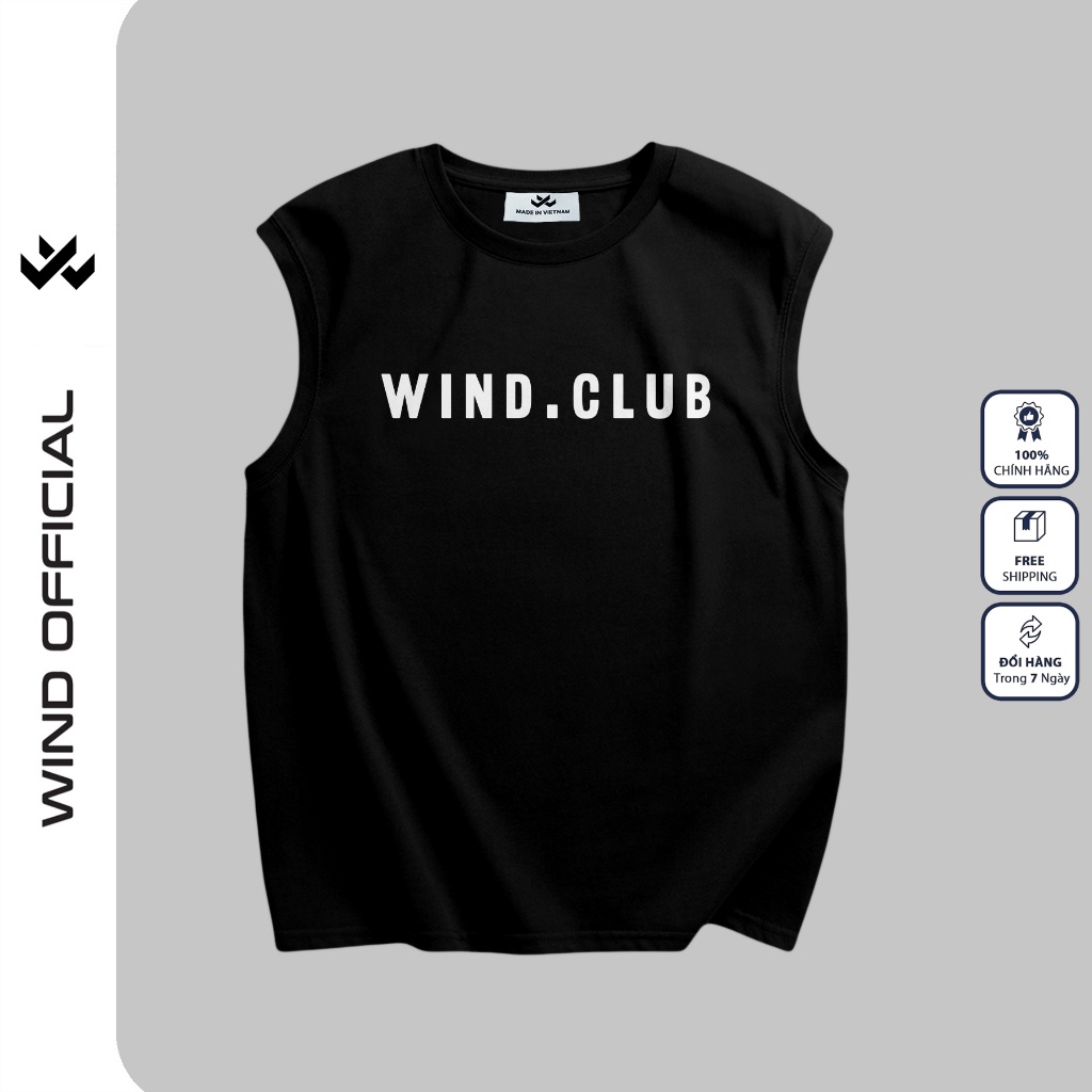 Áo thun ba lỗ WIND unisex form rộng sát nách Wind Club thời trang nam nữ oversize ulzzang