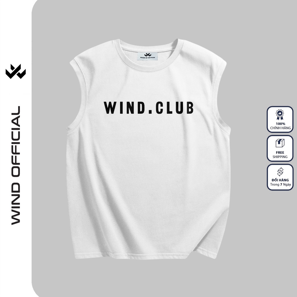 Áo thun ba lỗ WIND unisex form rộng sát nách Wind Club thời trang nam nữ oversize ulzzang