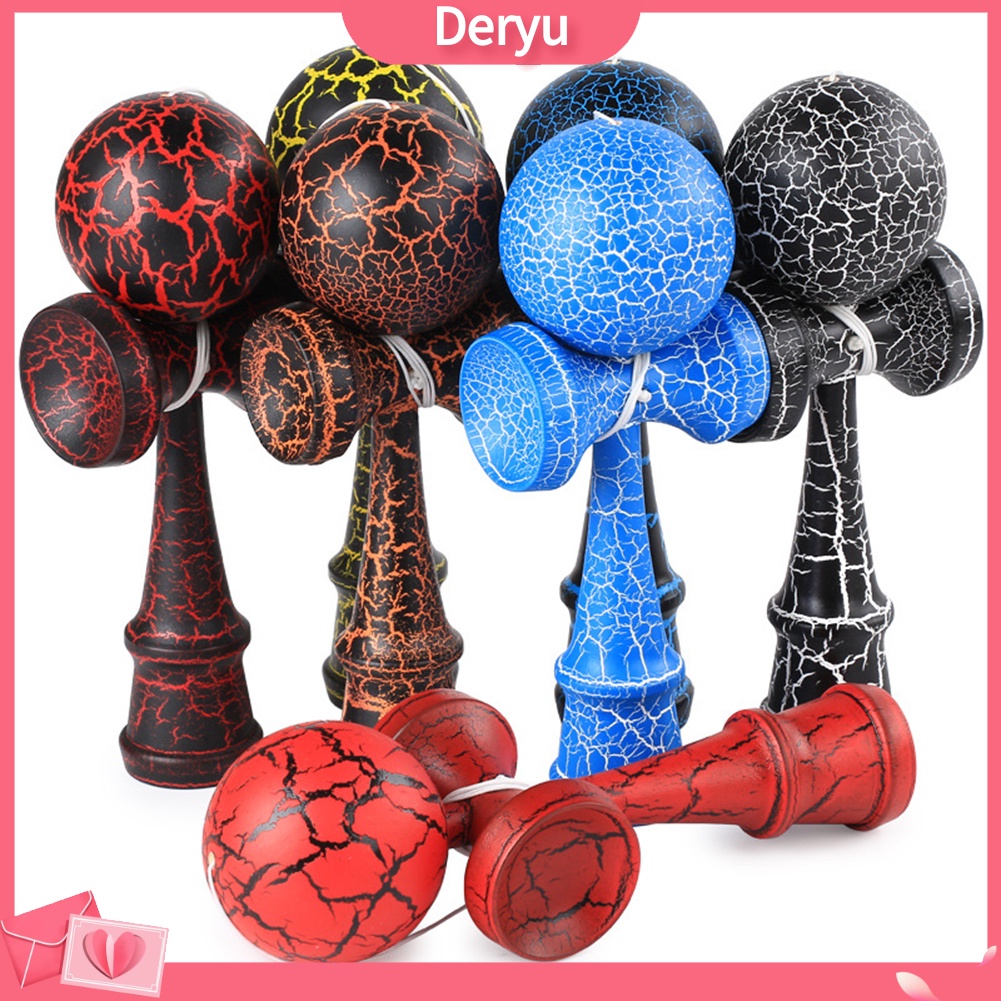 Đồ Chơi Bóng Kendama Bằng Gỗ Sơn Vết Nứt Kiểu Truyền Thống Nhật Bản