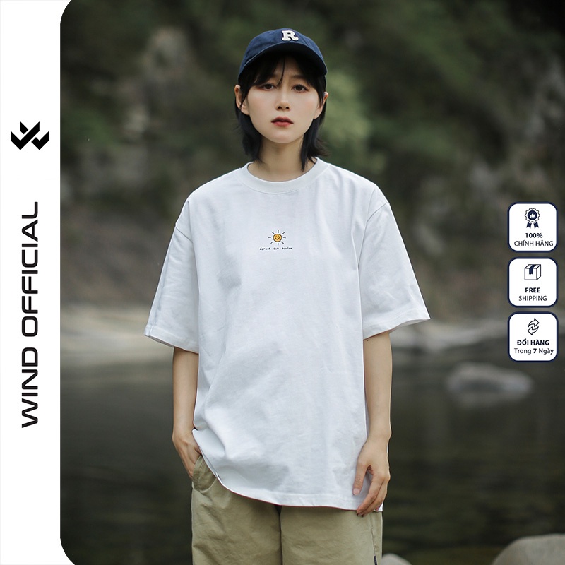 Áo thun tay lỡ WIND unisex form rộng TRAVEL cotton thời trang nam nữ oversize ulzzang