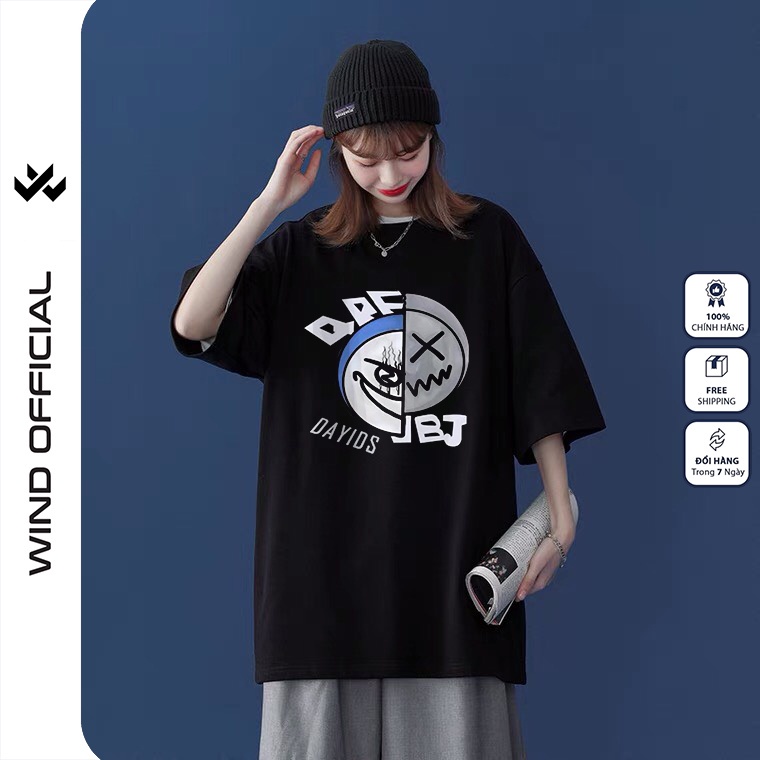 Áo phông tay lỡ unisex W WIND dáng rộng DAYIDS nam nữ ulzzang oversize