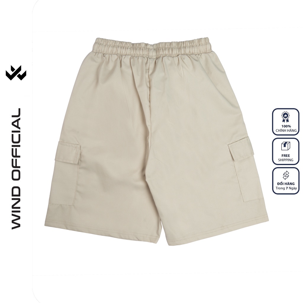 Quần short ngố kaki túi hộp Wind unisex Trơn sort nam nữ phong cách ulzzang