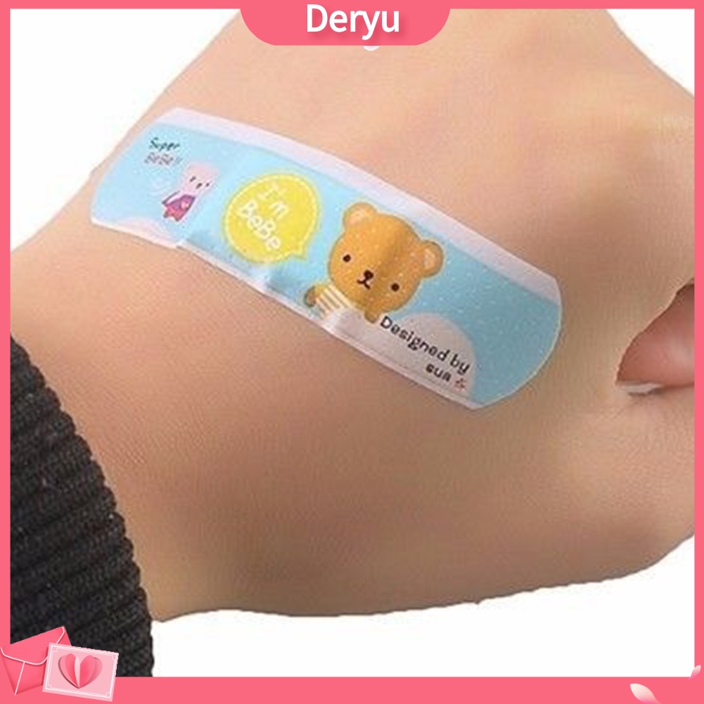 Bộ 10 / 20 / 50 Miếng Dán Vết Thương Bằng Nhựa Chống Thấm Nước Họa Tiết Hoạt Hình Dễ Thương