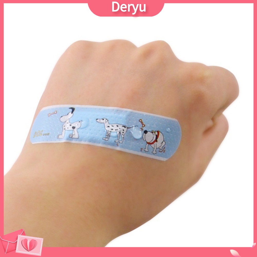 Bộ 10 / 20 / 50 Miếng Dán Vết Thương Bằng Nhựa Chống Thấm Nước Họa Tiết Hoạt Hình Dễ Thương
