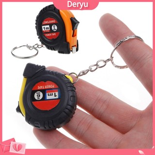 Thước dây mini bỏ túi bằng thép dài 1m có móc khóa tiện dụng