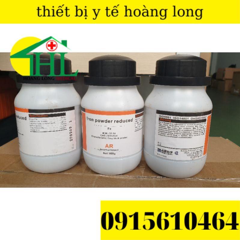 Hóa chất: Iron powder reduced Fe bột - Sắt bột 500g T.Quốc