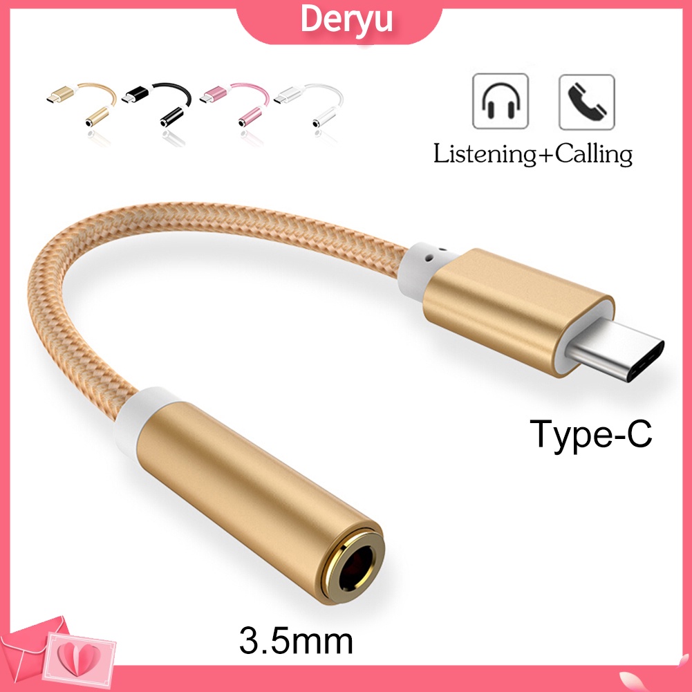 Dây Cáp Chuyển Đổi Từ Giác Cắm Type-C Sang Cổng Cắm Tai Nghe 3.5mm