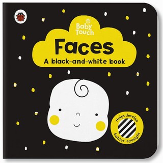 Đồ chơi đen trắng kích thích giác quan cho bé - Baby Touch- Small: Faces: a black-and white-book