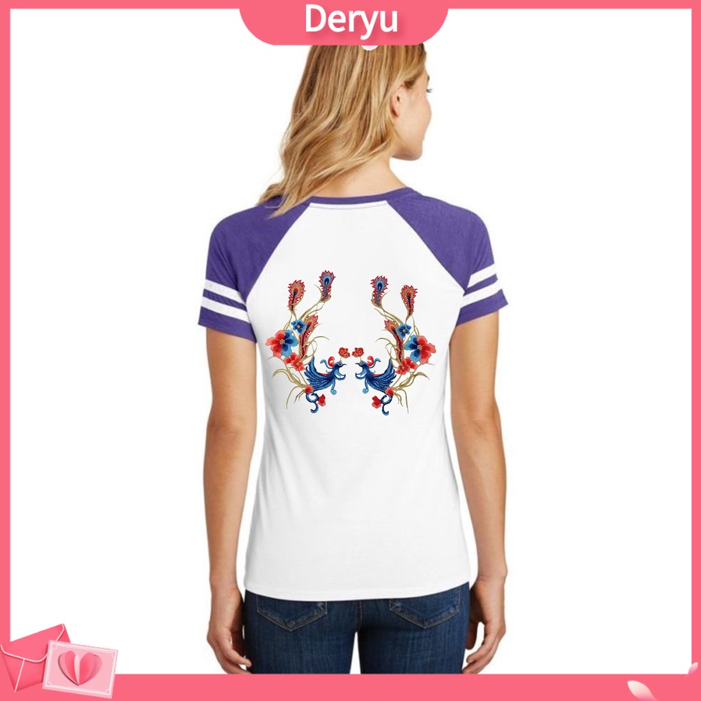 Cá Tuyết| 1 Cặp Miếng Vá Thêu Hình Chim Phượng Hoàng Bằng Polyester Trang Trí Sườn Xám