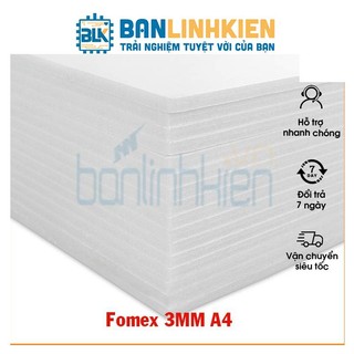 Combo 3 tấm Fomex Dẻo 3MM A4, A5 (Làm Mô Hình)  BANLINHKIEN