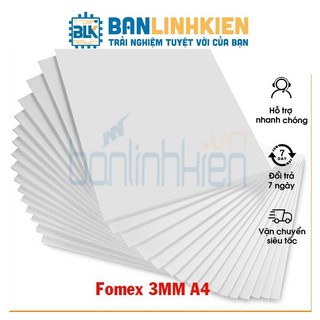 Combo 3 tấm Fomex Dẻo 3MM A4, A5 (Làm Mô Hình)  BANLINHKIEN