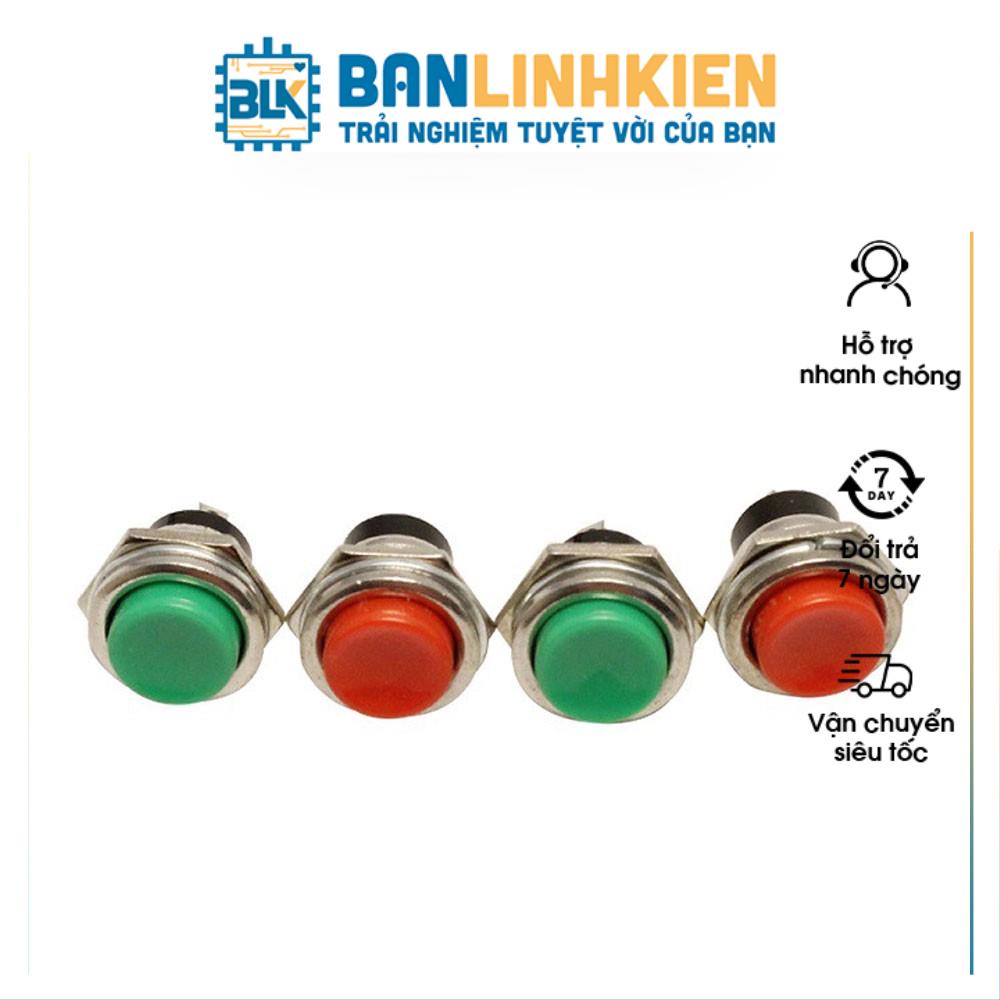 Nút Nhấn Đề 15MM Núm Đỏ ( 3 chiếc)  Banlinhkien