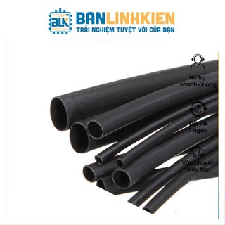 Dây Co Nhiệt (Gen Co Nhiệt) Phi 8 Đen 1 Mét