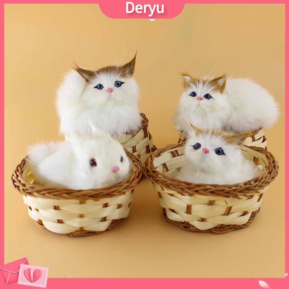 | Đồ Chơi Mô Hình Động Vật/Thỏ/Chó/Mèo Nhồi Bông Mini Dễ Thương