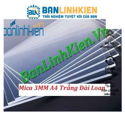 Mica 3MM A4, A5 Trắng Đài Loan