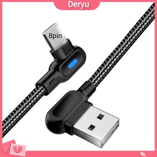 Dây cáp sạc nhanh OLAF 1m 90 độ Micro USB Type C thích hợp cho iPhone Android
