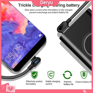 Dây cáp sạc nhanh OLAF 1m 90 độ Micro USB Type C thích hợp cho iPhone Android
