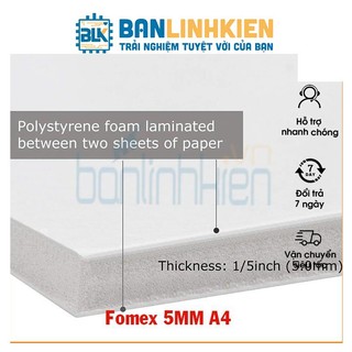 Fomex Dẻo 5MM A4, A5  làm mô hình  BANLINHKIEN