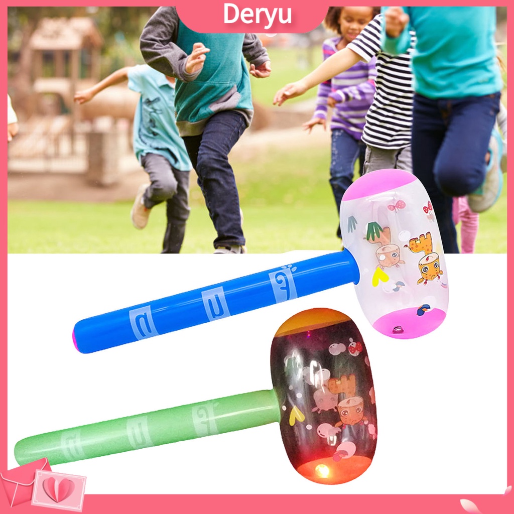 | Đồ Chơi Búa Bơm Hơi In Hoạt Hình Có Đèn Và Chuông Cho Bé