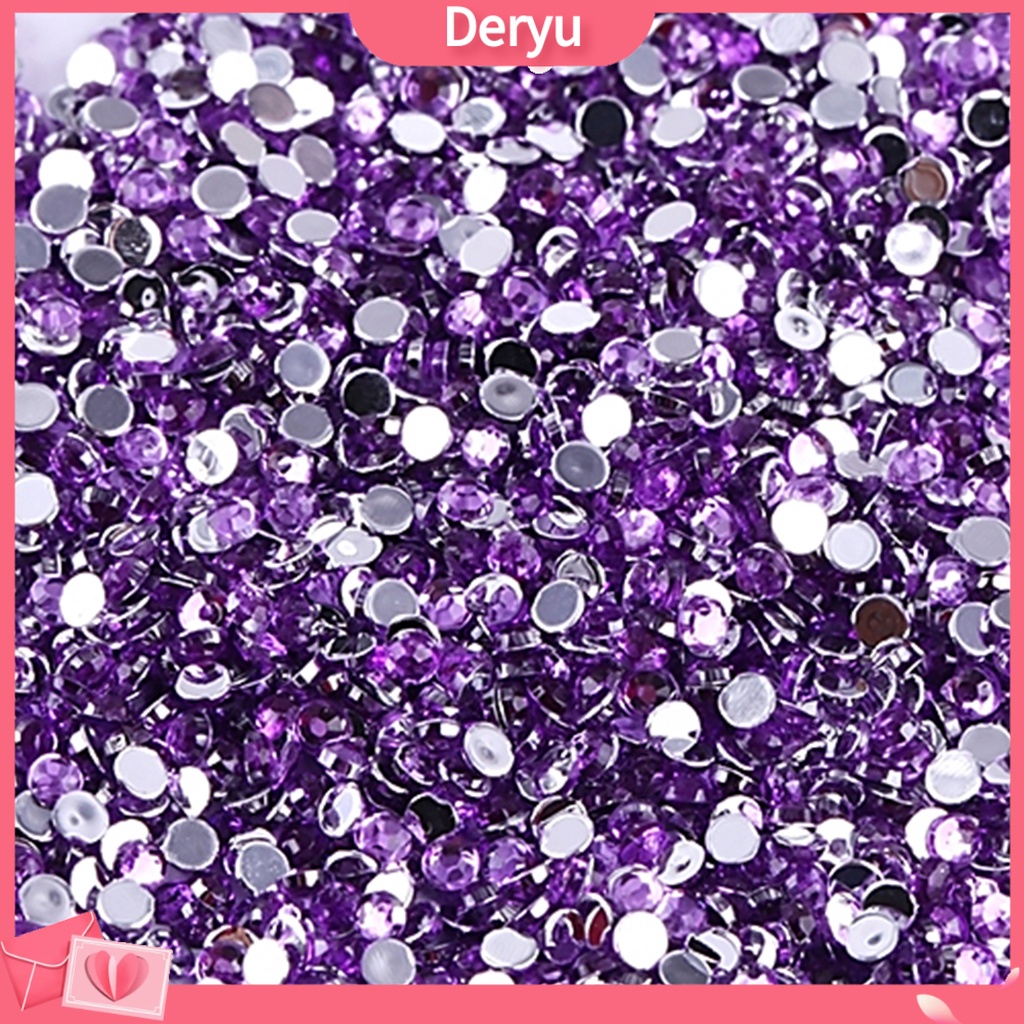 Set 2000 hạt đá lấp lánh nhiều màu sắc trang trí mắt kính/điện thoại 3mm