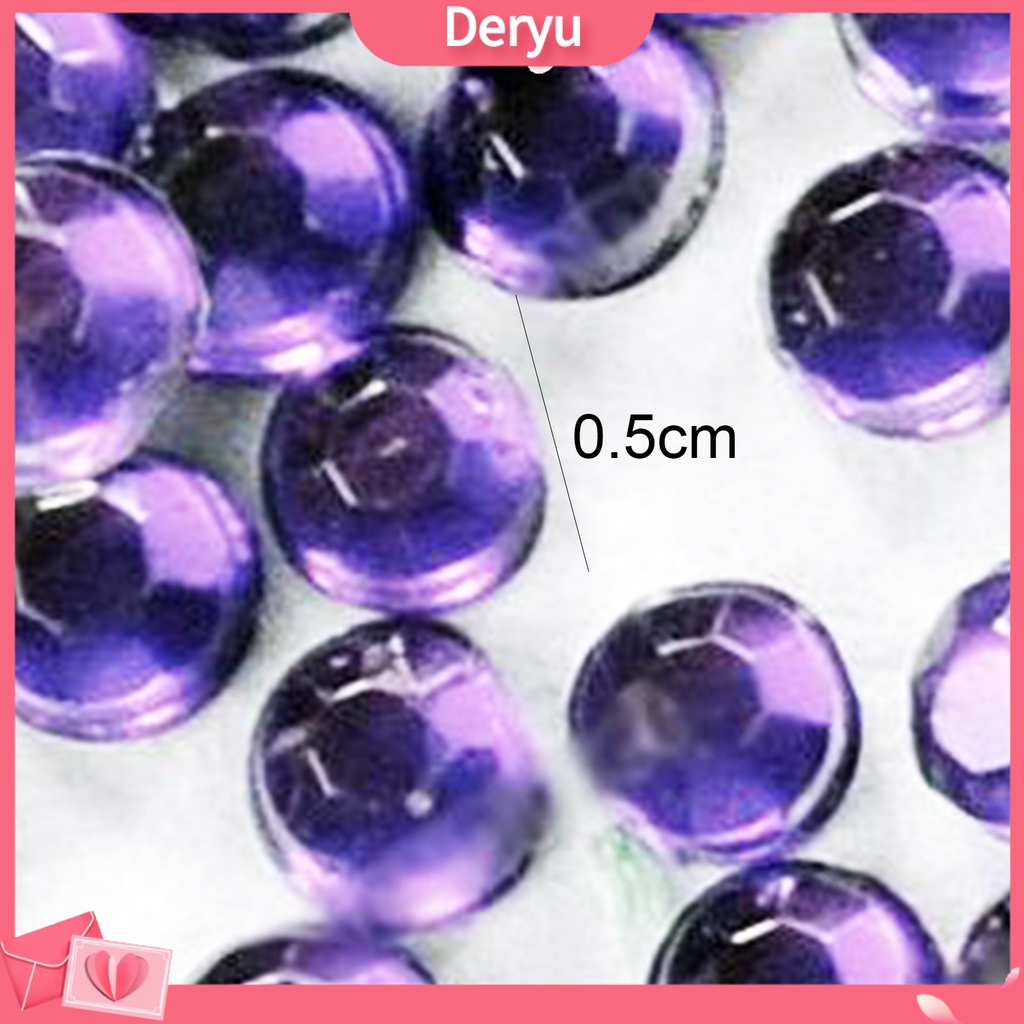 Set 2000 hạt đá lấp lánh nhiều màu sắc trang trí mắt kính/điện thoại 3mm