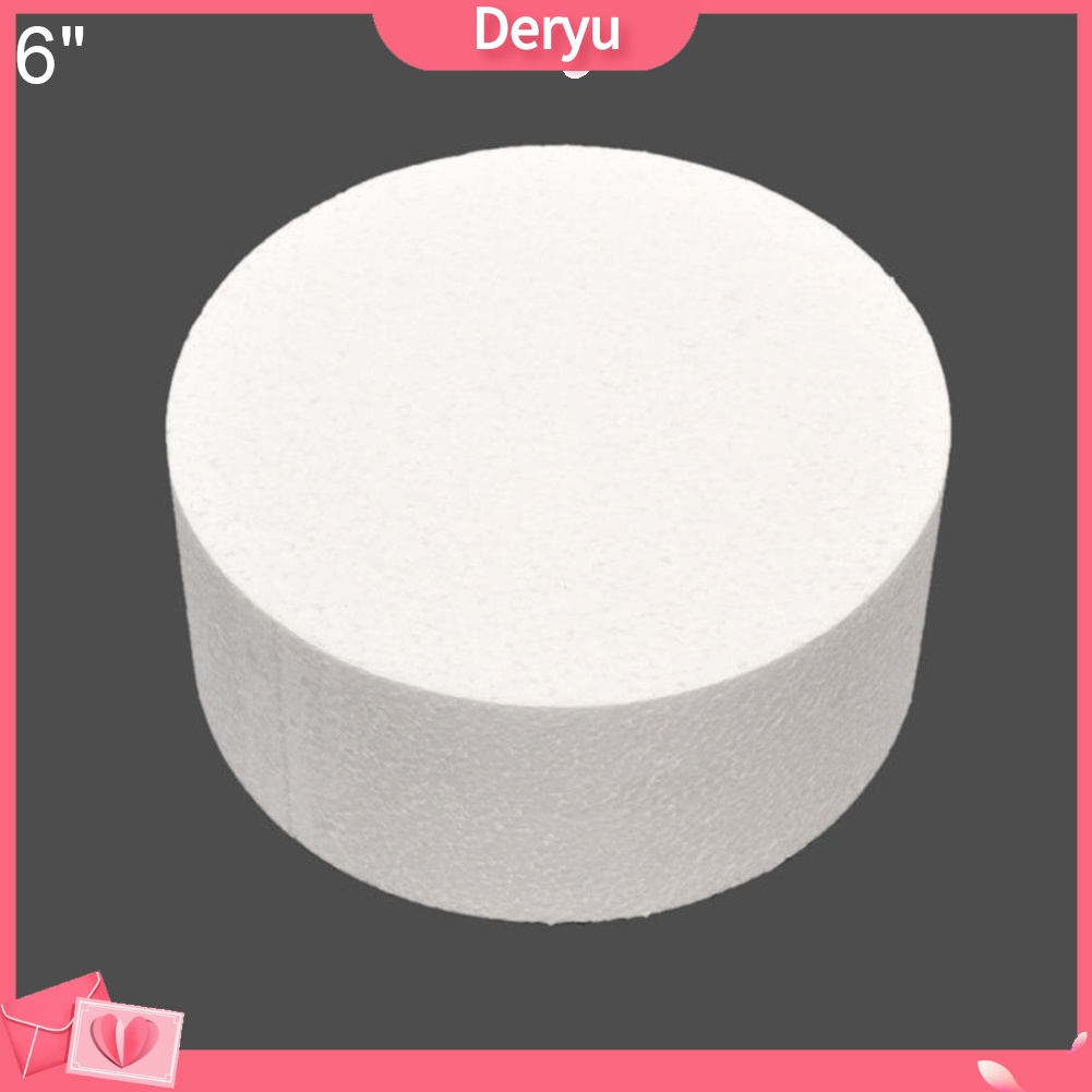 Mô hình bánh kem giả hình tròn 4/6/8 inch bằng xốp dùng luyện tập trang trí