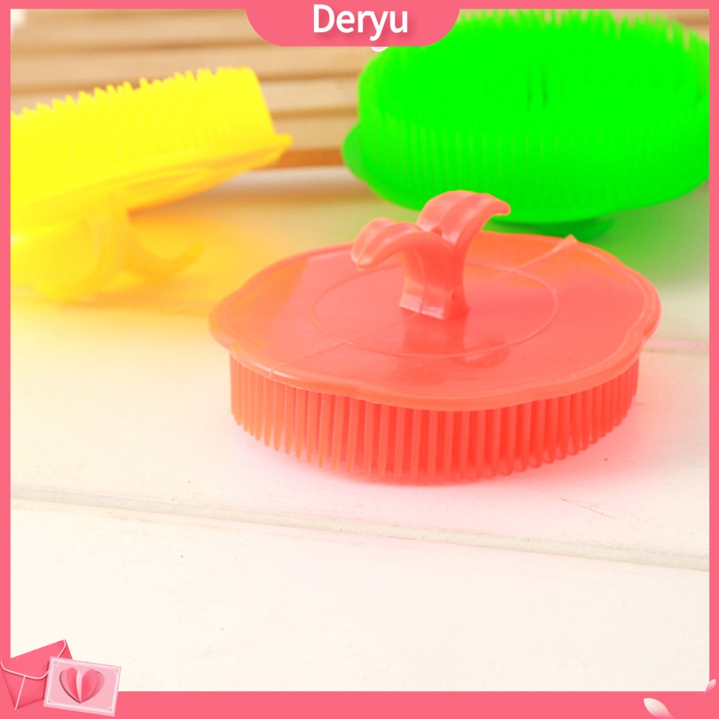 Bàn chải tròn massage da đầu bằng nhựa tiện dụng