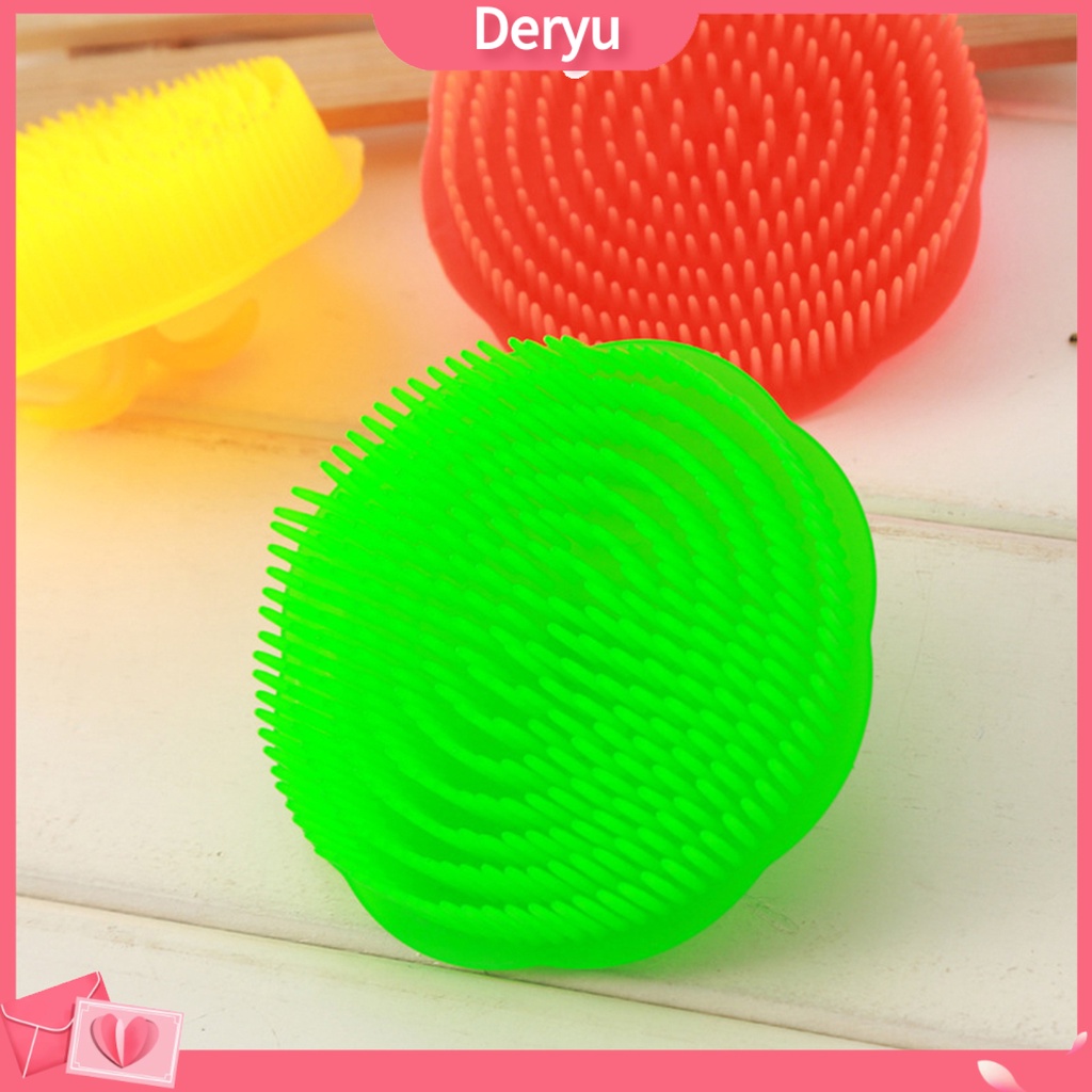 Bàn chải tròn massage da đầu bằng nhựa tiện dụng