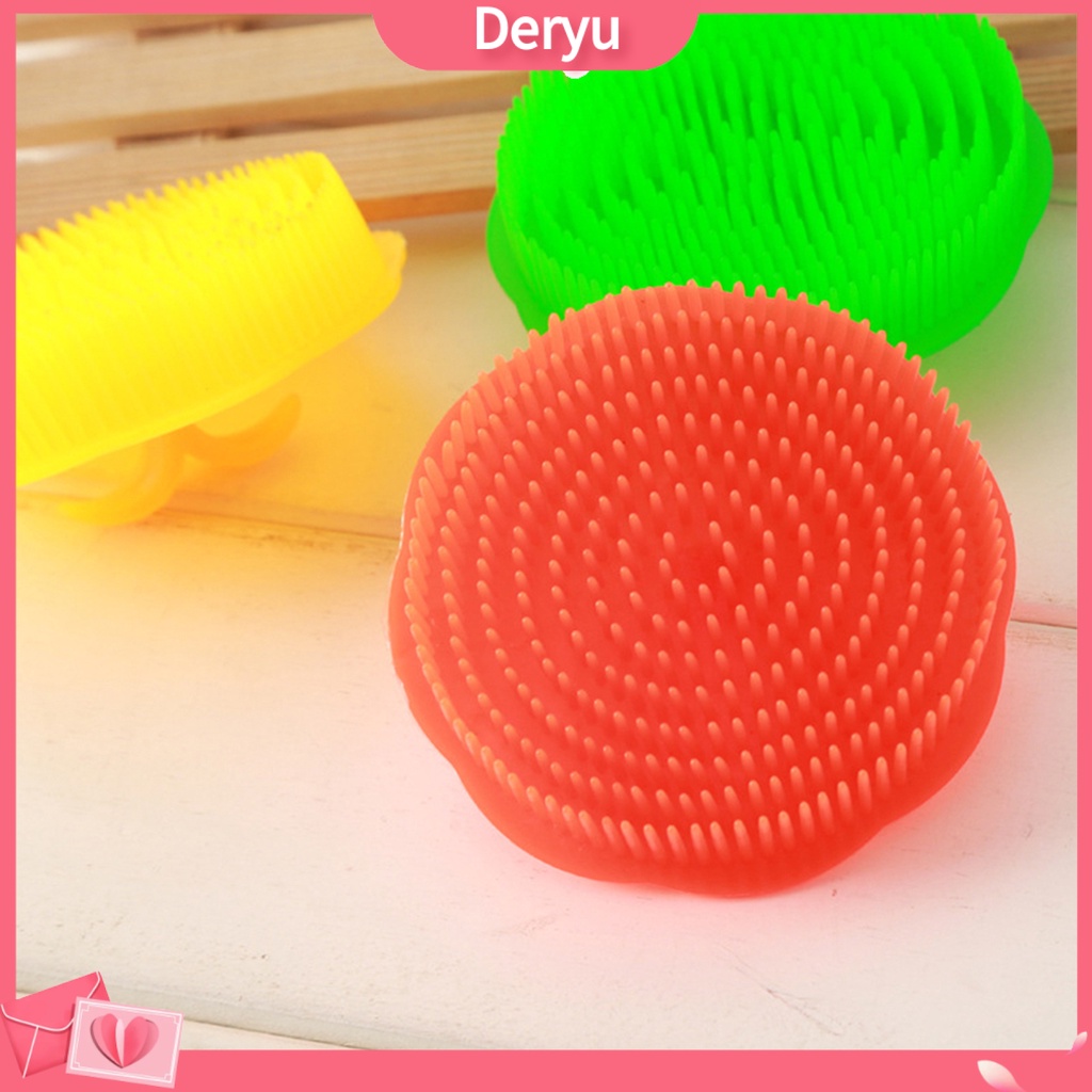 Bàn chải tròn massage da đầu bằng nhựa tiện dụng