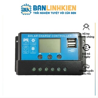 Bộ Điều Khiển Sạc Pin Mặt Trời 12/24V 30A Có USB