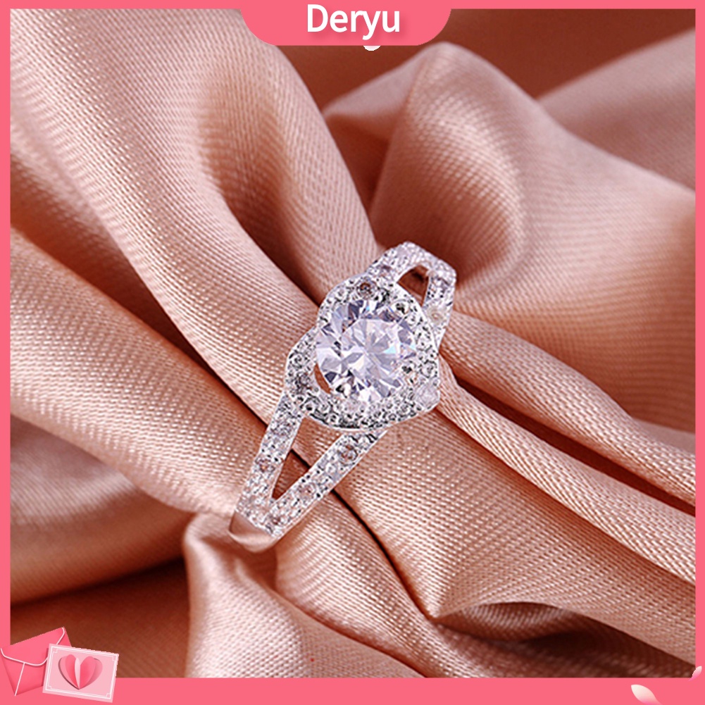 Nhẫn bằng bạc 925 đính đá pha lê hình trái tim thời trang sang trọng cho nữ