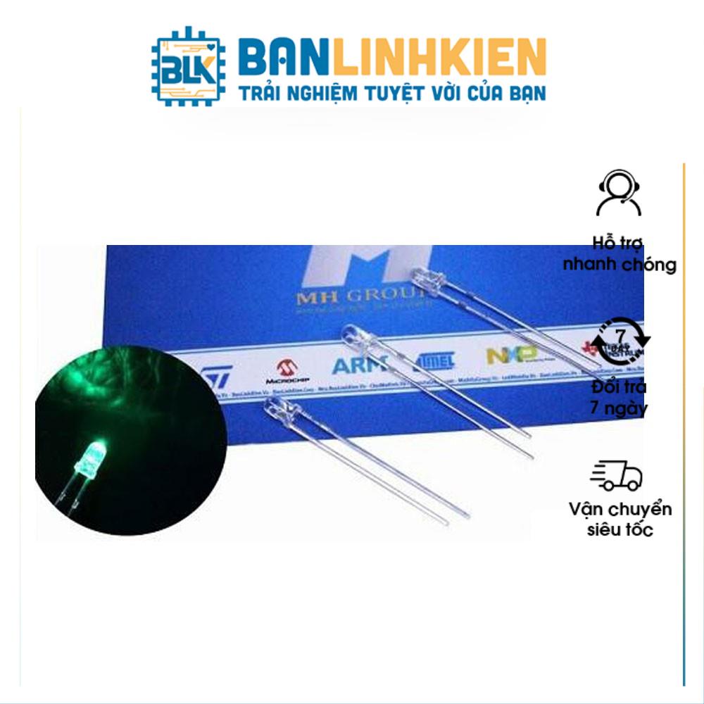 Combo 10 Chiếc Led 3mm Xanh Lá Siêu sáng